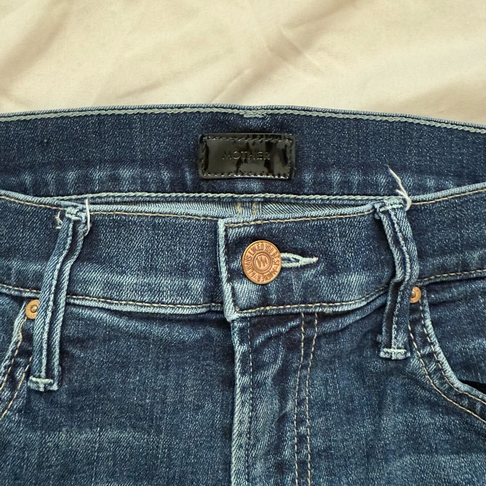 MOTHER Straight Leg Jeans - Indigo - Picture 5 of 10
